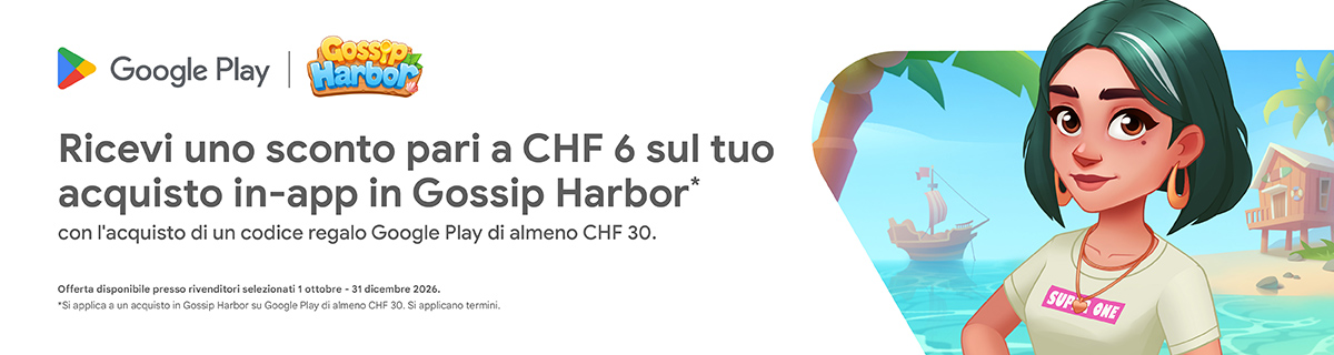 Get a discount on your Gossip Harbor purchase when you buy a Google Play gift code
