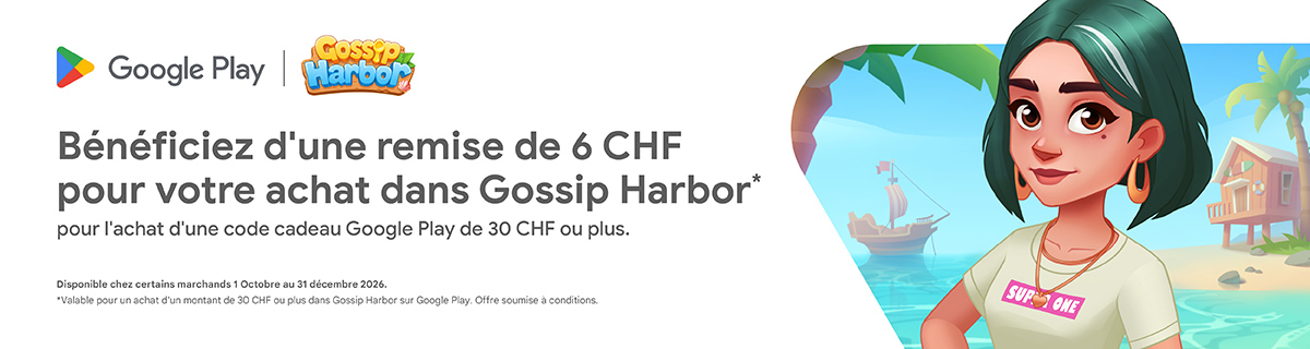 Get a discount on your Gossip Harbor purchase when you buy a Google Play gift code
